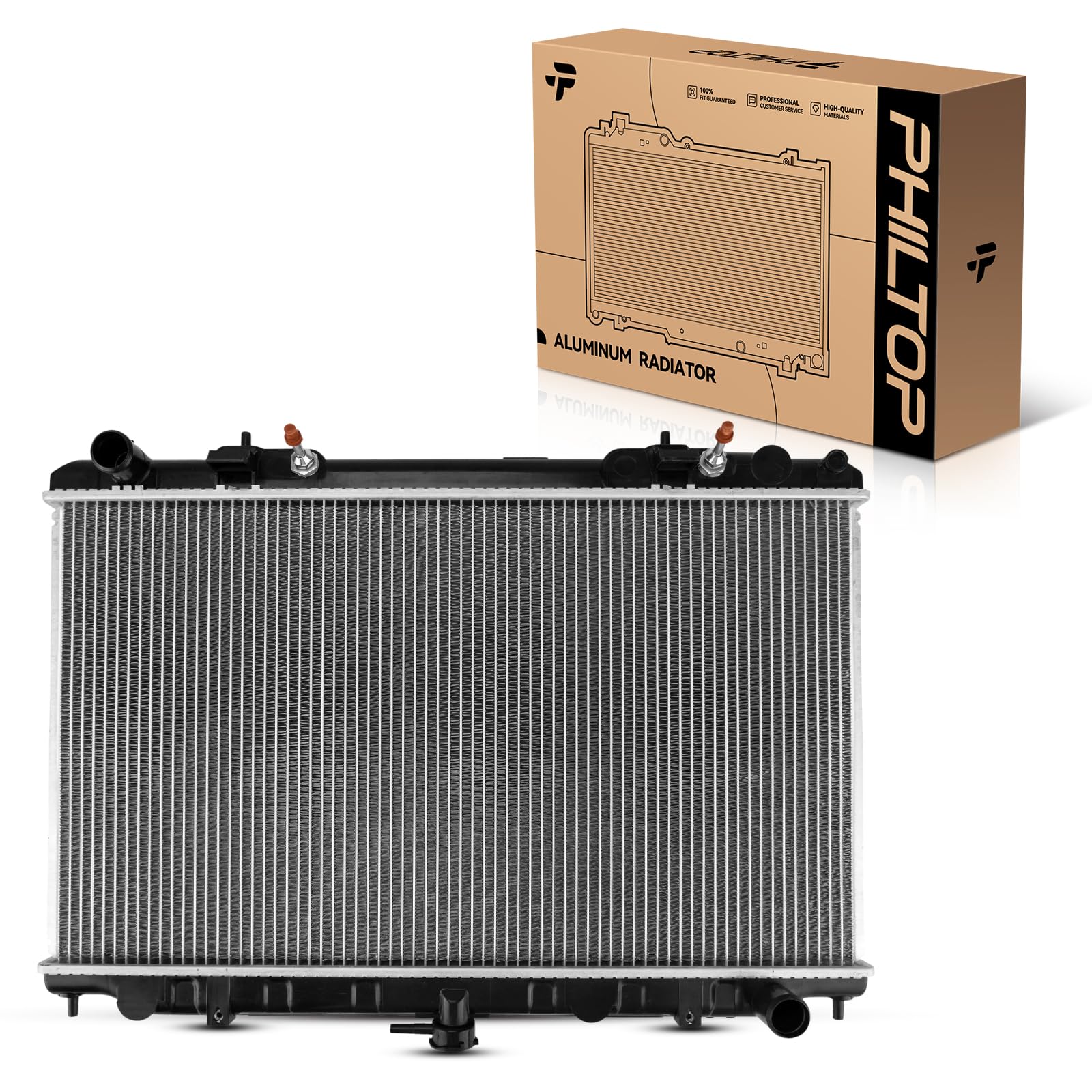 PHILTOP Aluminum Car Replacement Radiator for 2000-2003 Maxima, 2002-2004 I35, 2000-2001 I30 CU2612