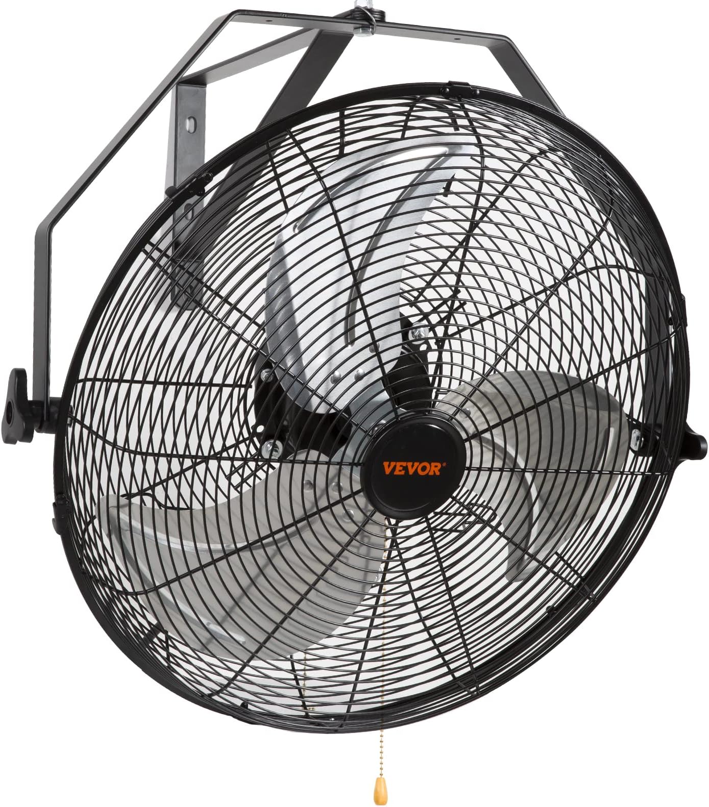 VEVOR 18 Inch Wall Mount Fan, 3-speed IP44 Waterproof Fan, Max. 4150 CFM Wall Mounted for Outdoor, Commercial, Residential, Greenhouse, Workshop, Patio, Black, ETL Listed