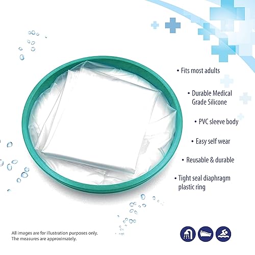 Miniatura 4 de Cubierta impermeable para la ducha de la pierna, protector protector de fundición cubre bolsa de baño, ducha, natación. Calcetín de manga de