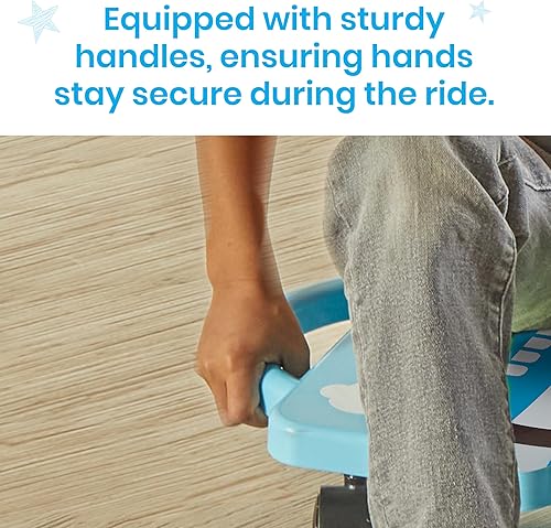 Miniatura 5 de hand2mind Tabla de patineta planeadora Blue Plane, Tabla de patinete de piso, Juguetes de motor bruto, Equipo de ejercicio y educación física para