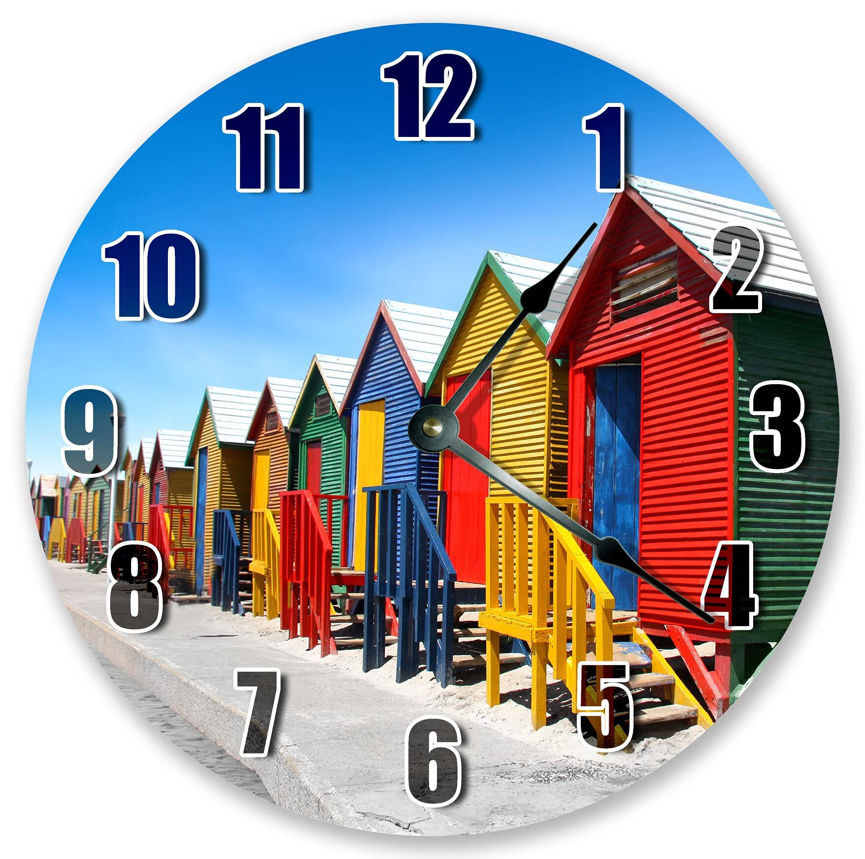 Horloge murale pour salon et cuisine grand format bois tendance