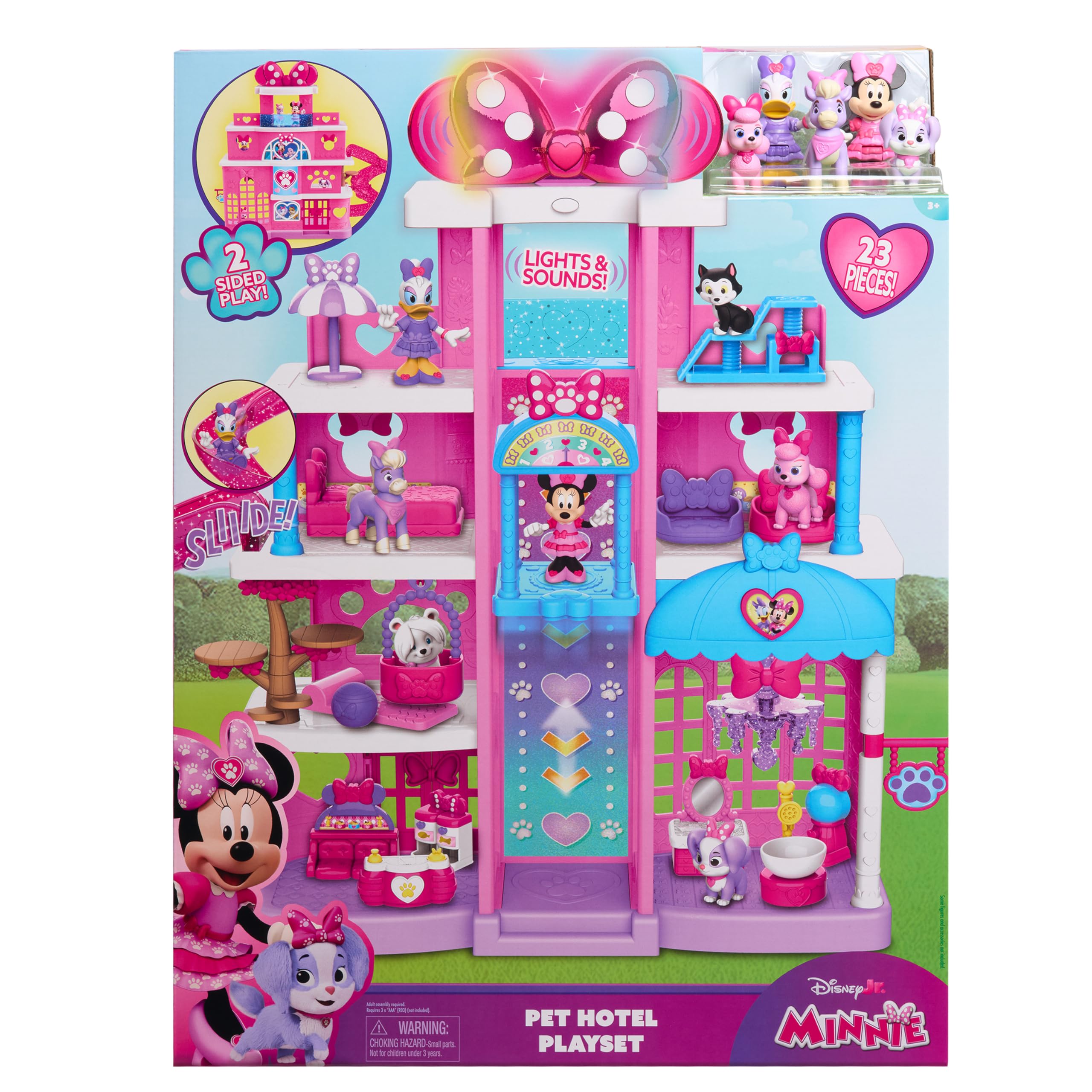 Just Play Disney Jr. Minnie Mouse - Set da gioco per animali domestici, 50 cm, 23 pezzi inclusi, dai 3 anni in su