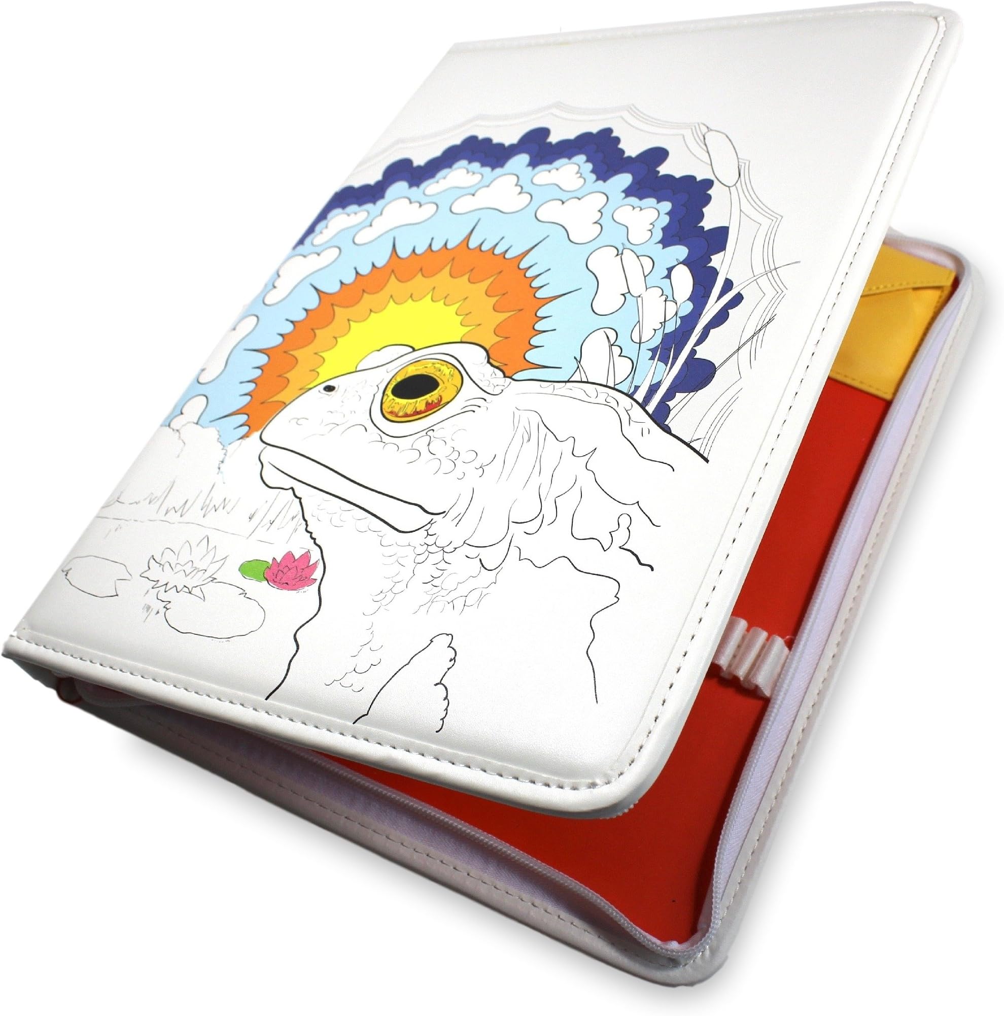 Colorolio Book Folio, Holds Your Adult Coloring Books, Colored Pencils, Pens, Toad's Epiphany