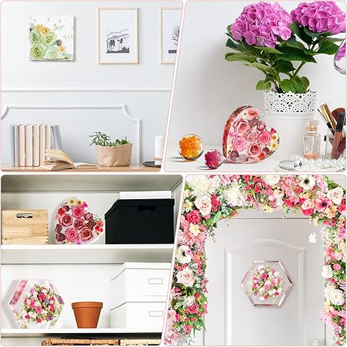 Miniatura 7 de 3 moldes grandes de silicona para moldes cuadrados profundos de resina moldes hexagonales de silicona para sujetalibros de corazón molde de resina