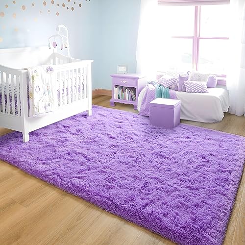 Miniatura 5 de JUNOVO - Alfombras de área ultra suaves de 3 x 5 pies, alfombras esponjosas para dormitorio, niños, niñas, bebés, sala de estar, suelo, cuarto de