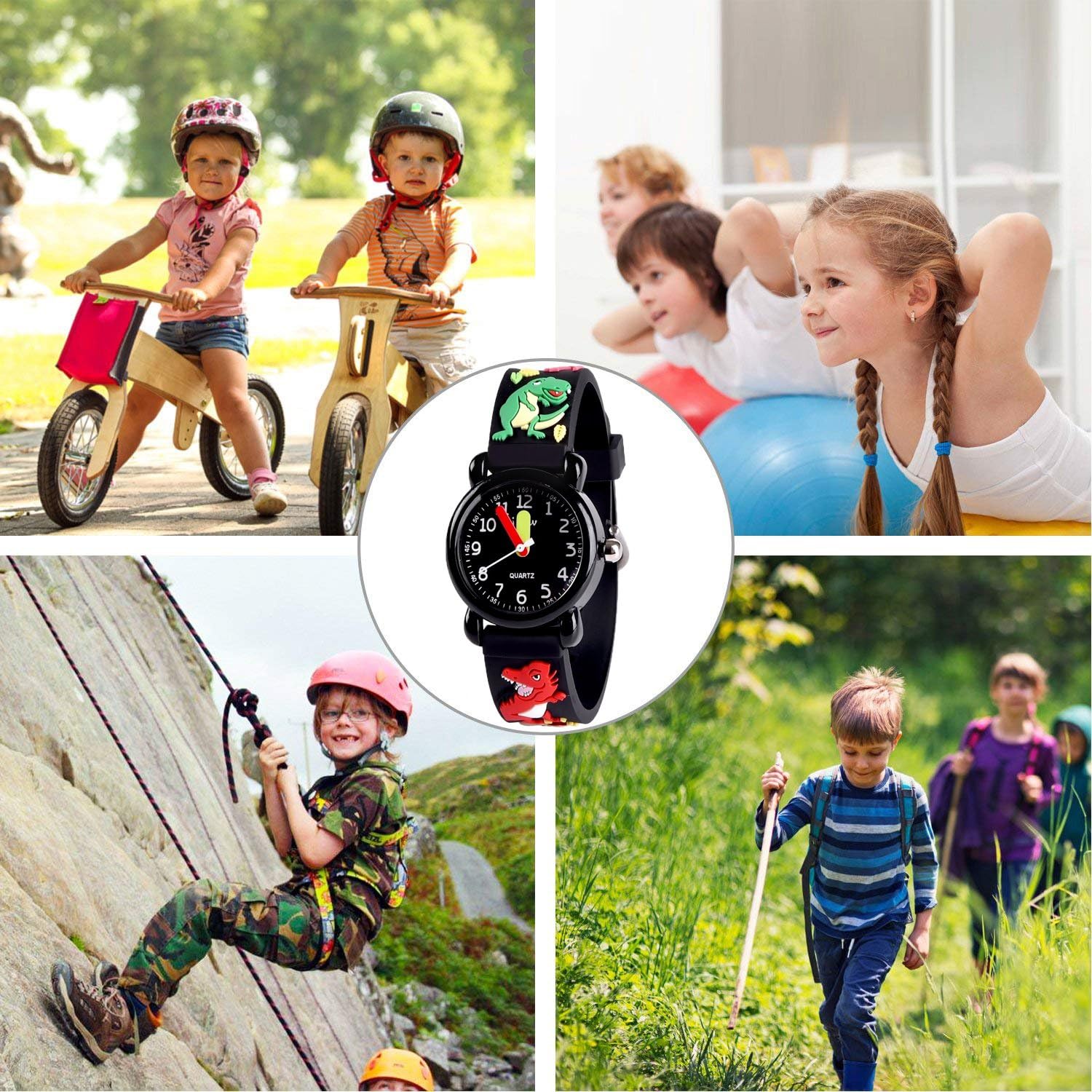 ATIMO 3D Cartoon Waterproof Watch for Boys Girls Age 3-8, Gifts for Kids