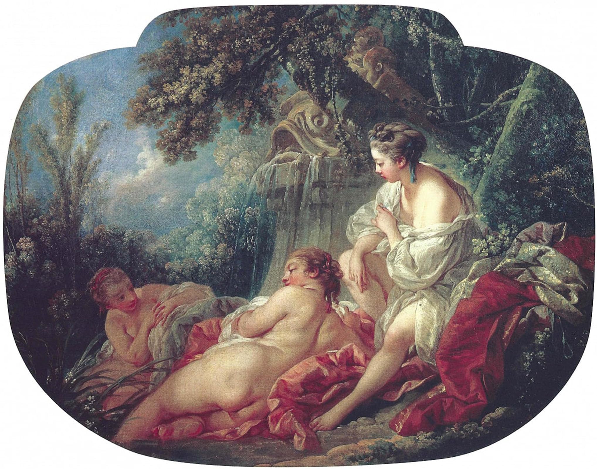 SERENDIPITP Retro Picture Poster Wall Art Pictures Painting The four seasons: summer by François Boucher Wall Art Canvas Print for Wall Decor 60x90cm