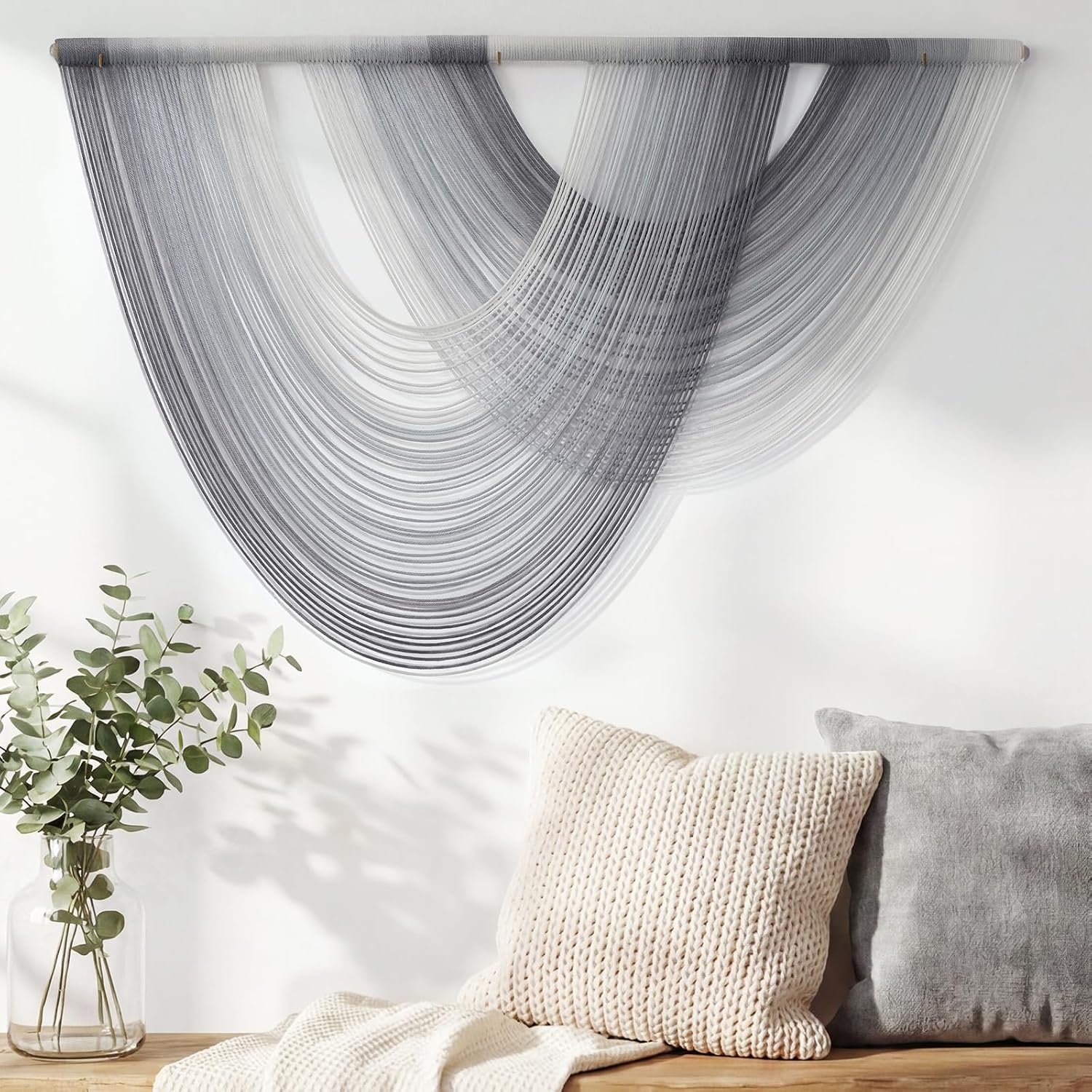 Tempospark Large Macrame Wall Hanging, 59x39 Inch Boho Wall Hanging, Macrame Wall Art Hand-dyed Ombre Design for Bedroom Living Room Apartments Entryways, or Above Bed