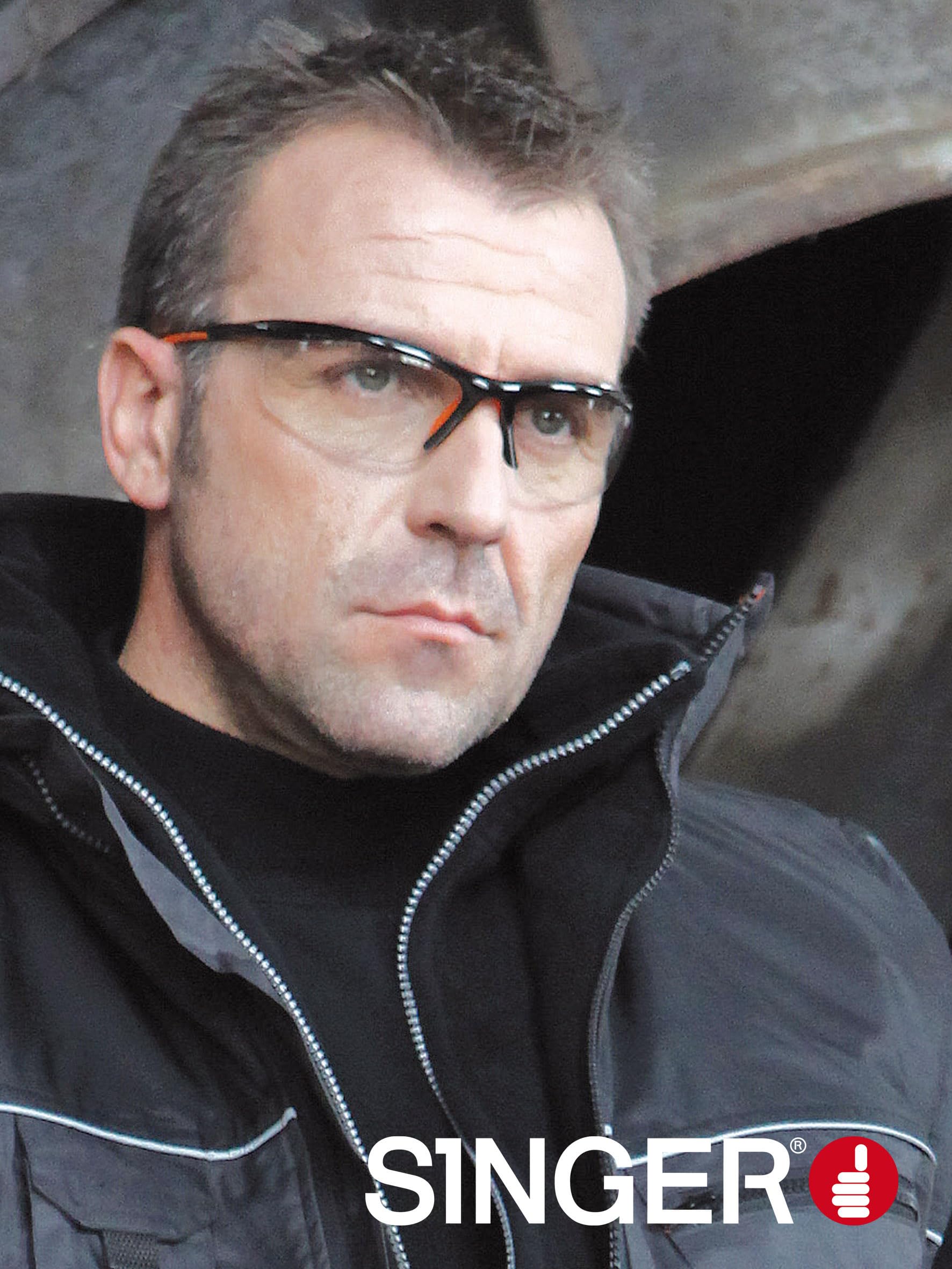 Singer Safety Evalor - Occhiali protettivi ultra leggeri, trasparenti