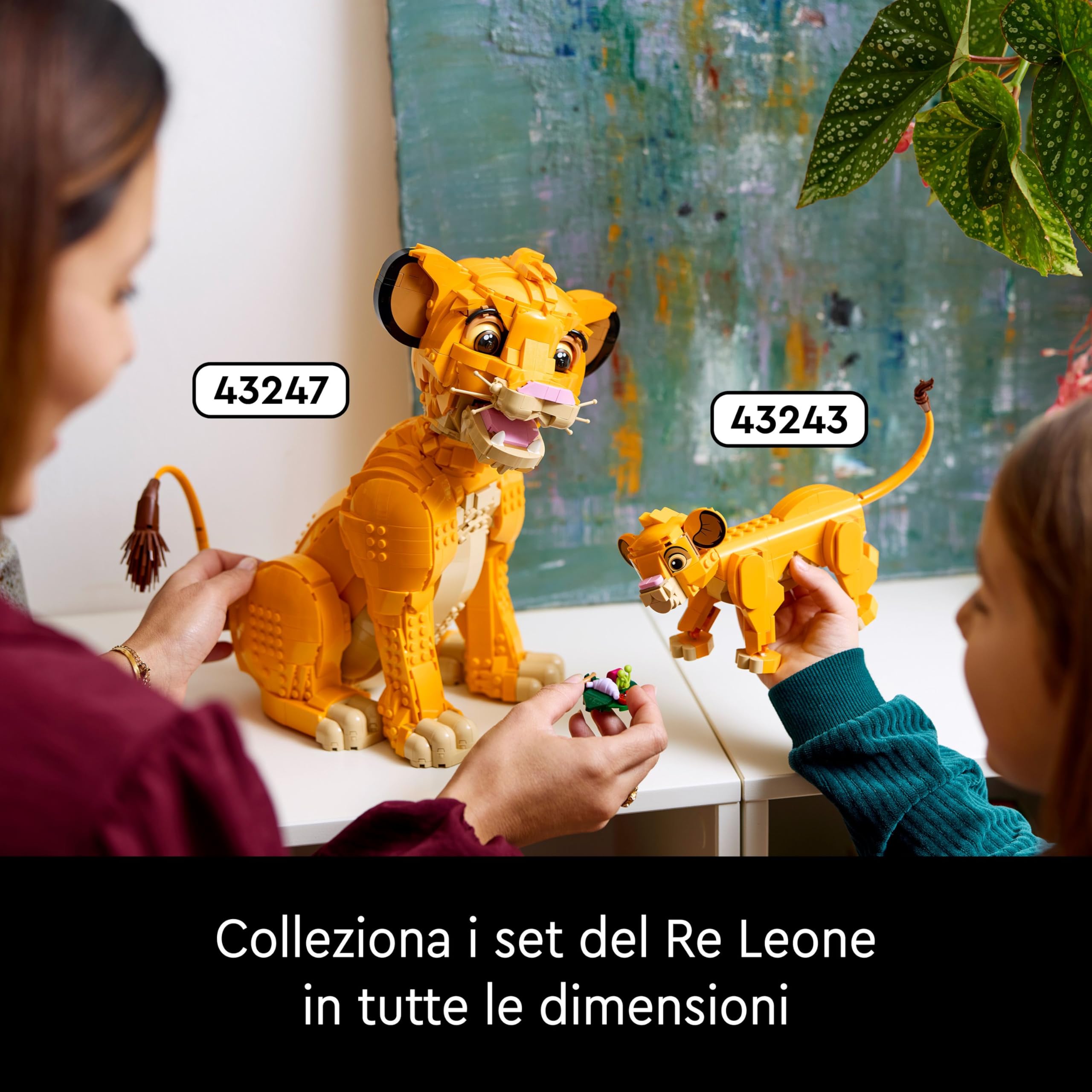 LEGO ǀ Disney Giovane Simba, Re Leone, Modellino da Costruire per Adulti con Figura di Animale Mobile, Hobby Creativo da Collezione, Idea Regalo per Lui, Lei, Marito, Moglie e per i Fan del Film 43247