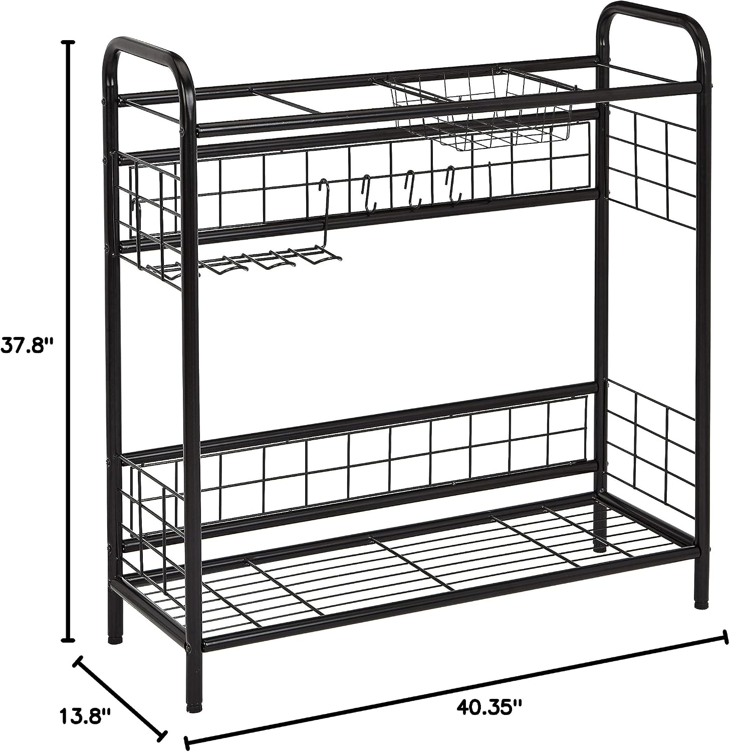 Amazon Basics Sporting Goods Storage Organizer Shelf - Black