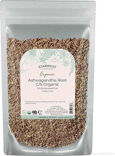 Starwest Botanicals, Raíz de Ashwagandha orgánica C/S, 4 oz