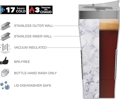 Miniatura 4 de Zak Designs Disney and Pixar Soul Movie - Vaso de acero inoxidable aislado con envoltura de silicona y tapa deslizante a prueba de salpicaduras para