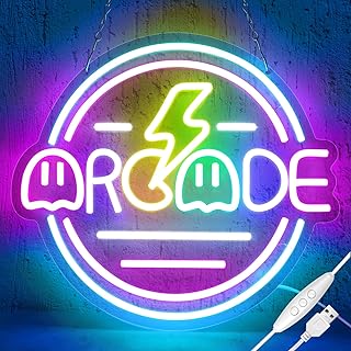 Gioco Insegne al Neon, LED Insegna con Luce al Neon, Alimentate Tramite USB, LED Gaming per Sala da Gioco, Bar, Festa del Club, Regalo di Compleanno