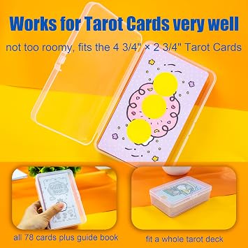 JINUPHION 3 Pcs Tarot Card Case, Tarot Card Holder for 4 3/4