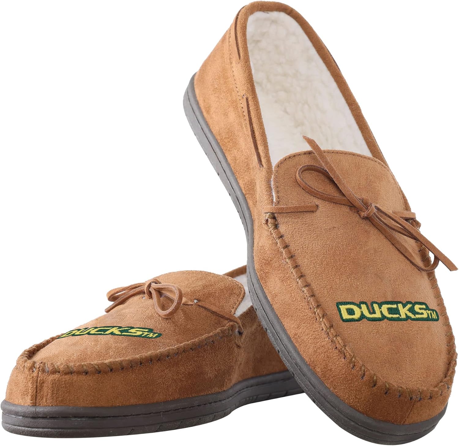 FOCO NCAA Mens NCAA College Team Logo Moccasin Slippers