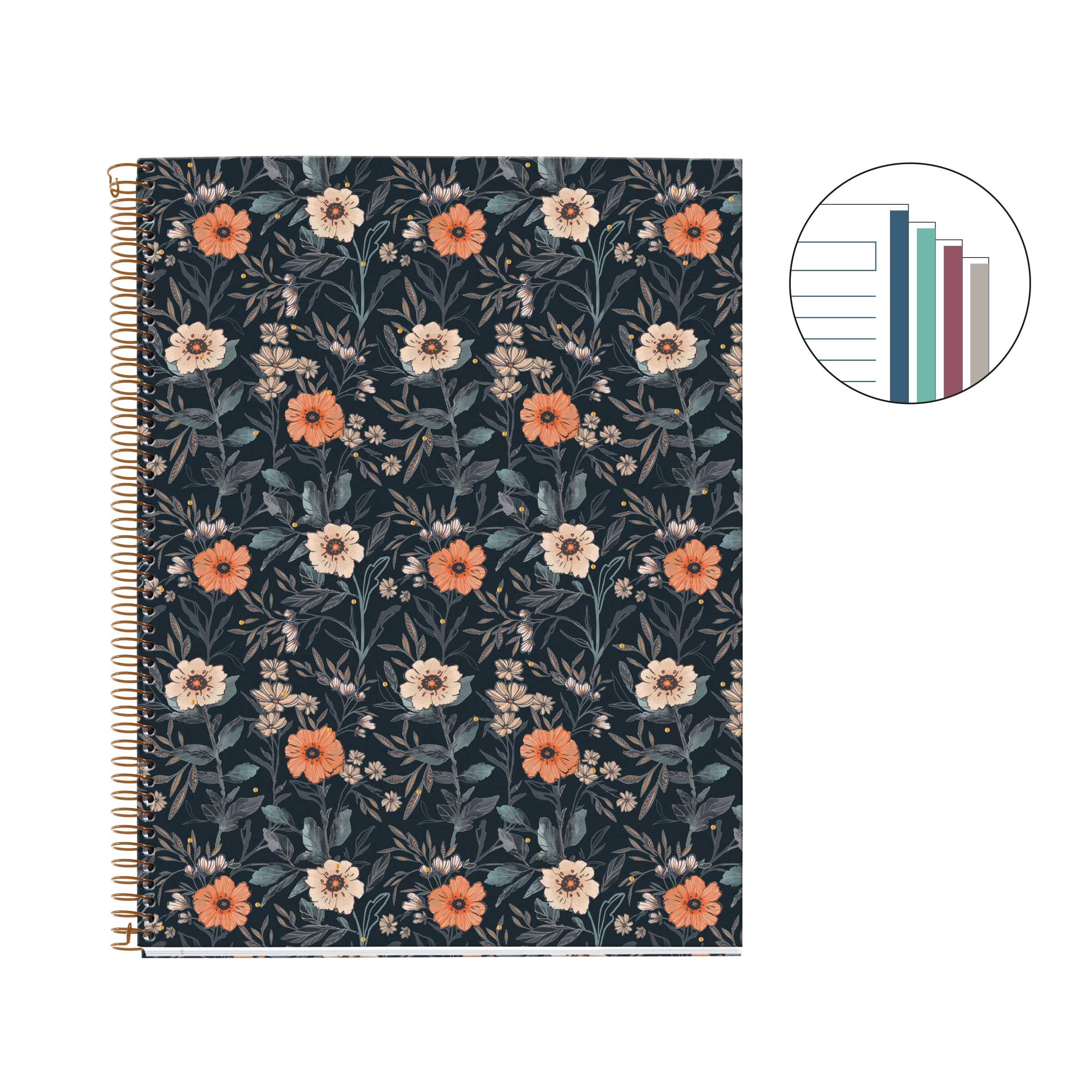 Miquelrius, A4 Notebook (210 x 297 mm), 100 70 g/m² Lined Sheets, Rigid Cardboard Cover, 4 Colour Bands, Spiral, 4 Holes - Image 2