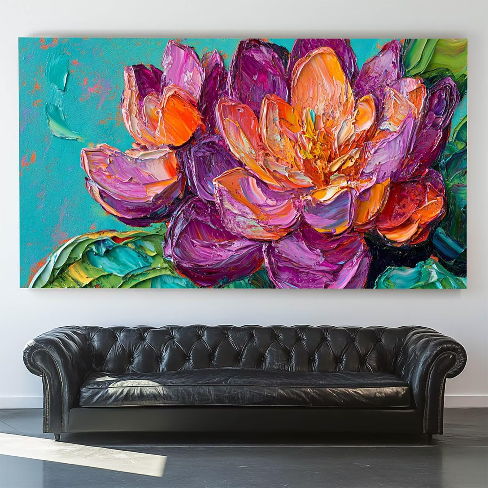 DIY Malen nach Zahlen Erwachsene Blume Malen nach Zahlen ab 7 jahre Mädchen Pflanze Kreativ set für Erwachsene mit Leinwand Acrylfarben set und Pinsel,Bastelset zum Bemalen für Wanddeko 100X200cm 9--P