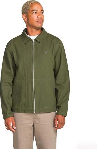 Volcom Mens Palm Drive Faux Sherpa Lined Jacket Utility Workwear