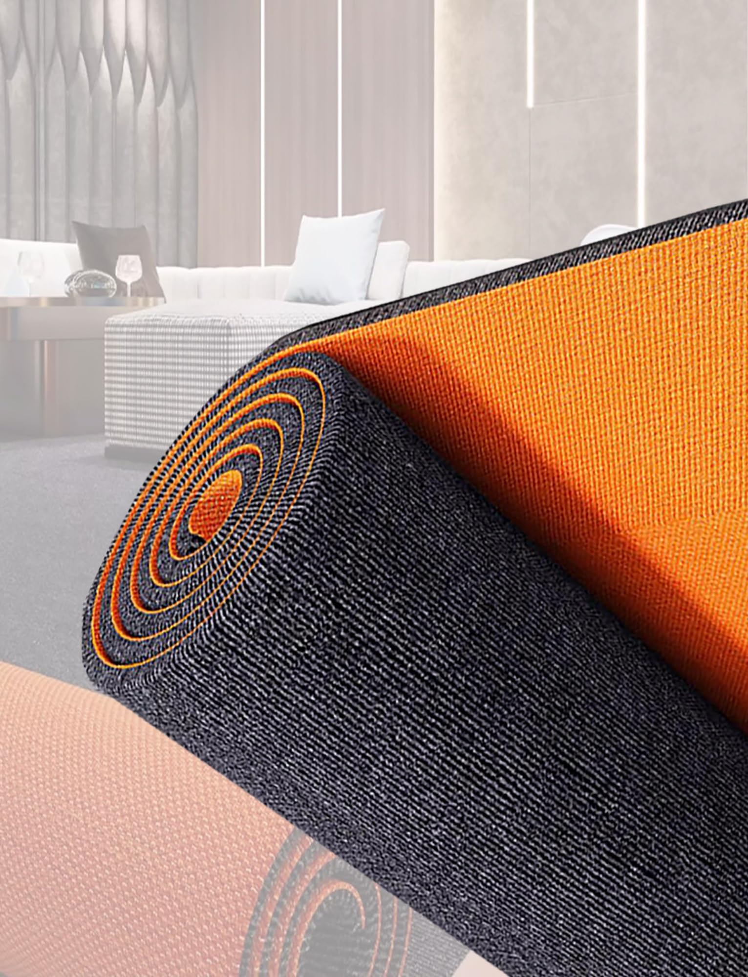 Thick Soundproof Floor Mat for Gym High-Density Anti-Vibration Noise Reduction Mat Interlocking Tiles for Home Workout Indoor Full