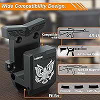 Vista 3 de AR Wall Mount with Mag Holder, 223/5.56 Rifle Rack Mount Can Be Mounted Horizontal or Vertical, AR-15 Wall Hanger Strongly withstands 350Lbs of
