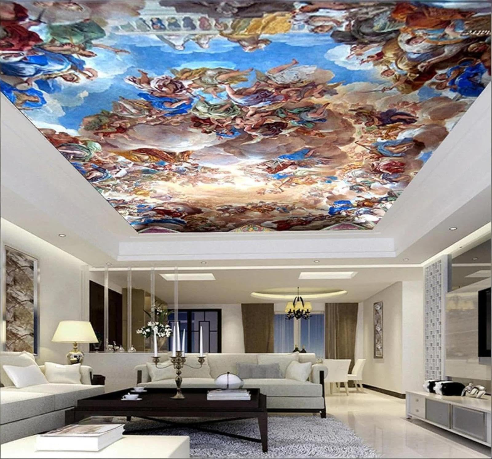 XLMING Retro Hand Drawn People Angels Art 3D Wallpaper Luxury Silk Study Dining Feature Sofa Grey Bedroom Living Room Tv Decorative Wall-400cm×280cm