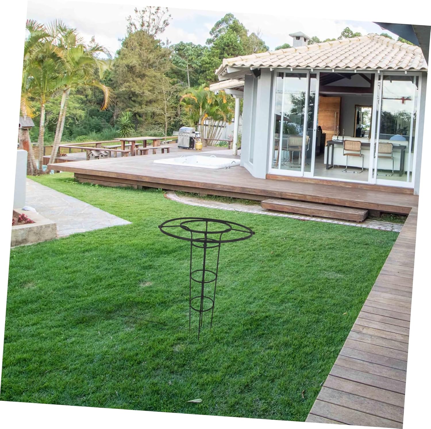 Umbrella Shaped Plant Trellis for Climbing Plants Versatile Flower Support Frame for Vines and Roses Easy Assembly Design for Garden Decoration Height