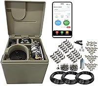 Pynamite Cube Pro Bluetooth Mosquito Misting System with 30 Nozzle Kit - Compact 55 Gal Tank for Backyard & Barn