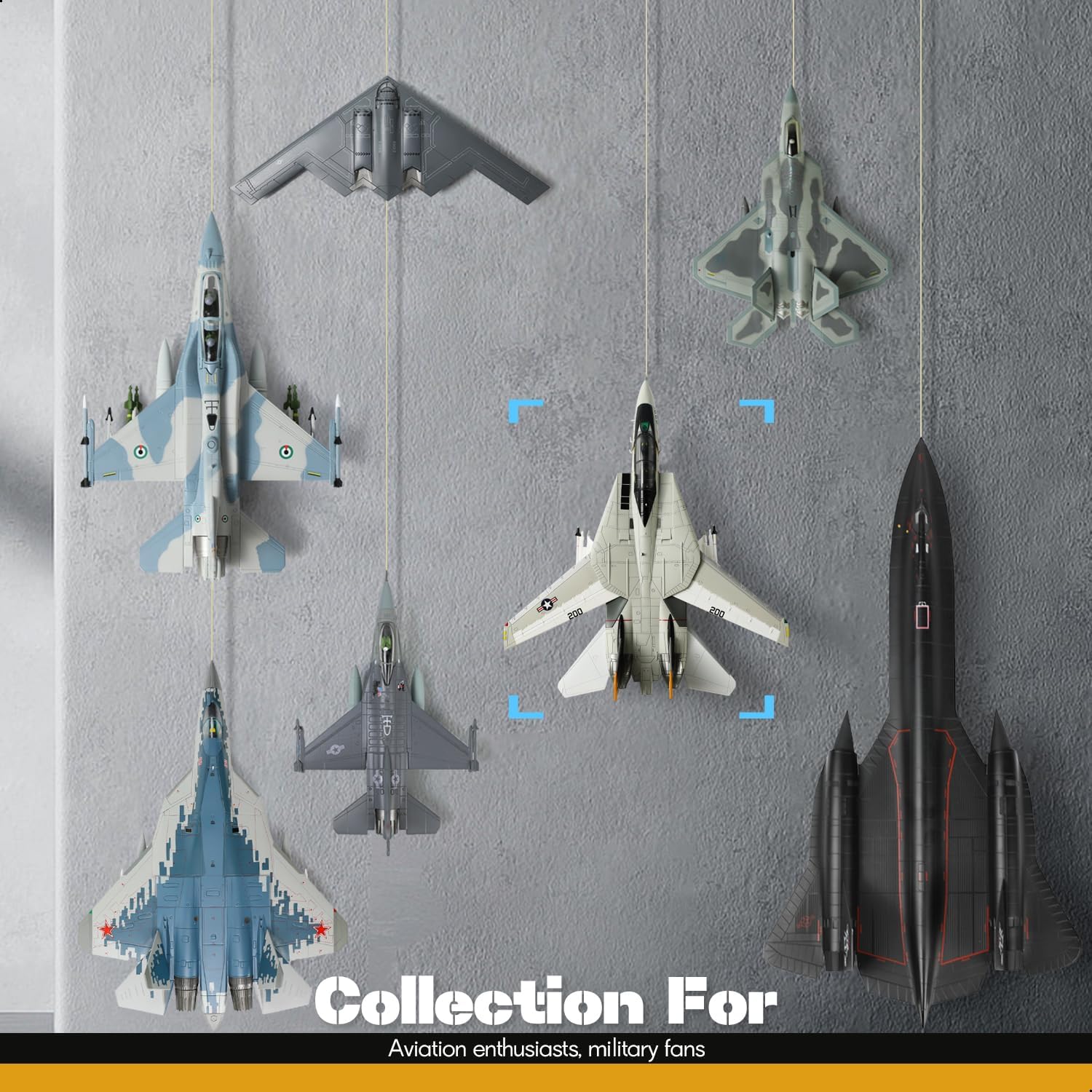 F-14A Tomcat 1/100 Metal Airplane Model Kits with Stand VF-84 Jolly Rogers DieCast Alloy Fighter Model Jet Replica Pre-Build Military Aircraft Collection for Display or Gift