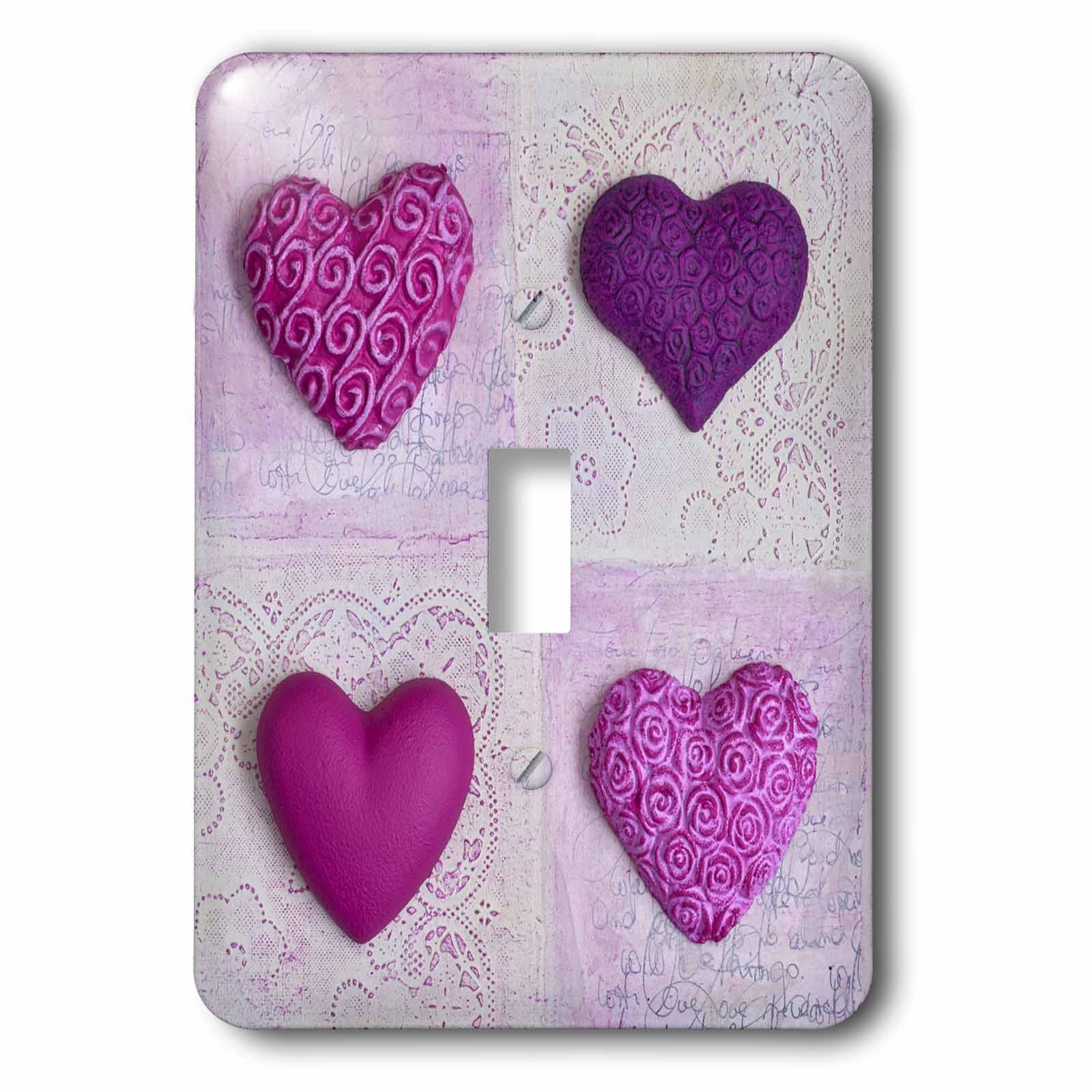 Interrupteur à baïonnette 3dRose LSP_276326_1 rose et violet