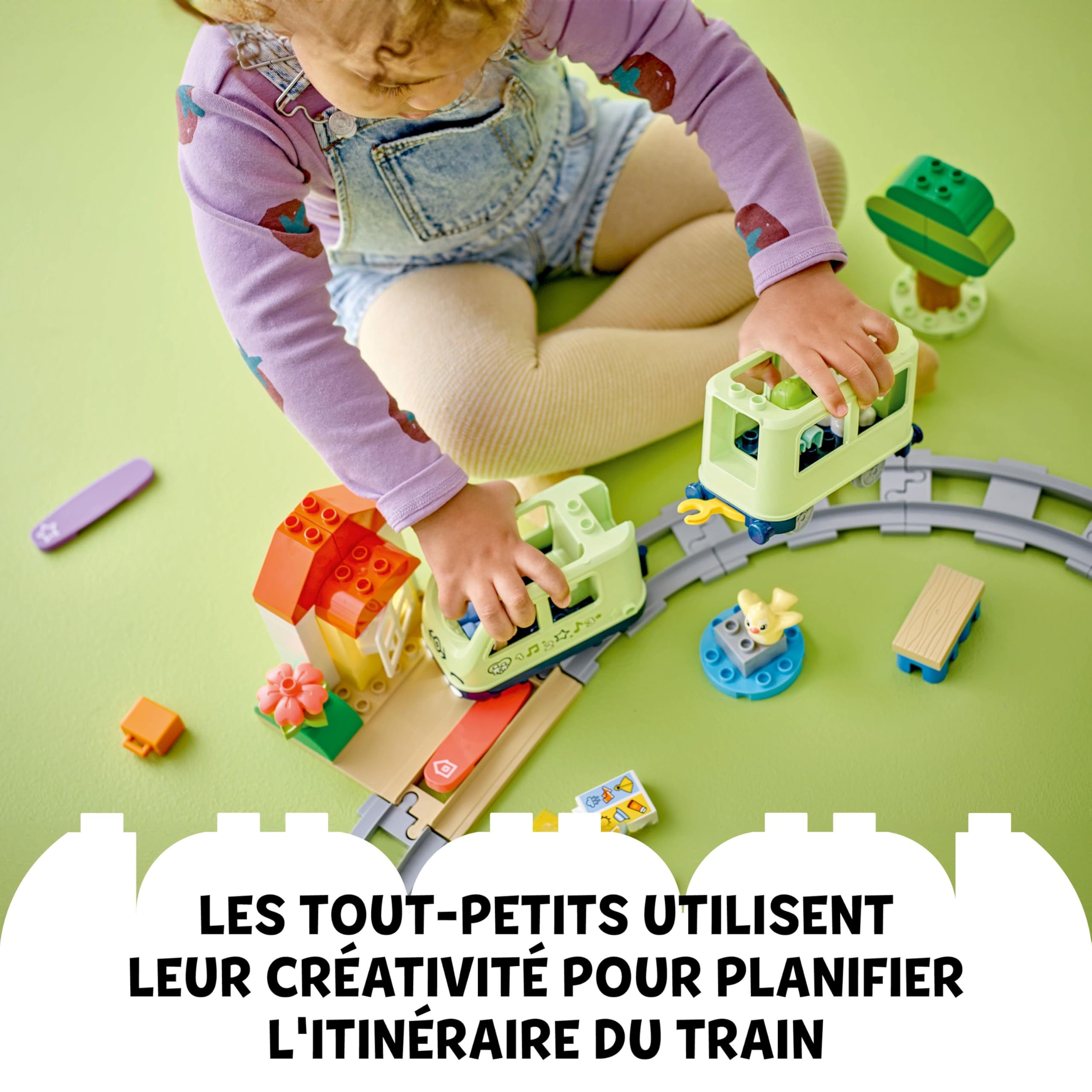 LEGO Duplo Le Train d’Aventures Interactif - Jouet Éducatif 1er Âge - 14 Rails, Briques d'action avec Sons & Lumières et 4 Figurines - Motricité - Cadeau Original pour Fille ou Garçon dès 2 Ans 10427