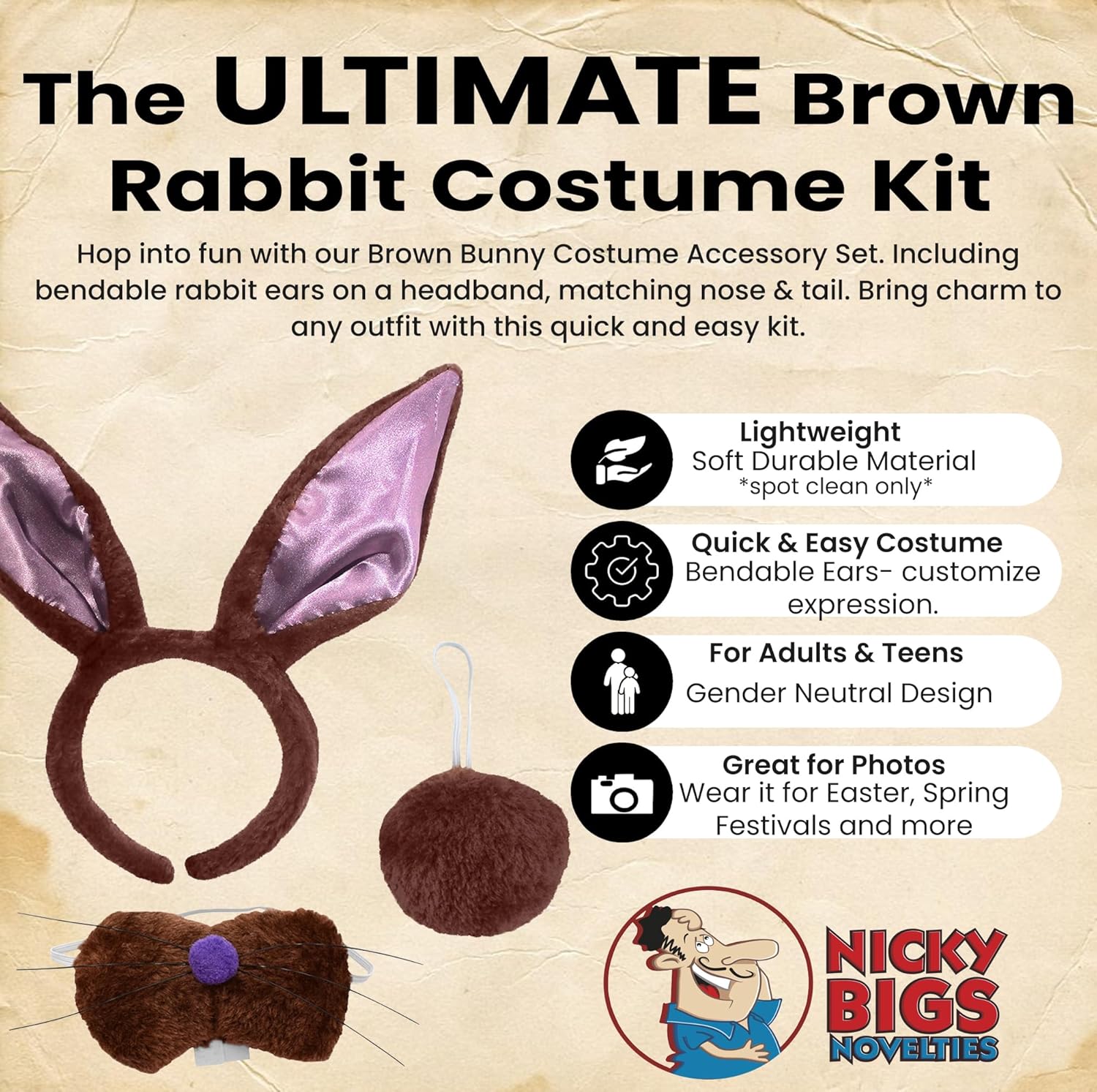 Nicky Bigs Novelties Unisex Animal-Themed Headband Costume Accessory - Image 2