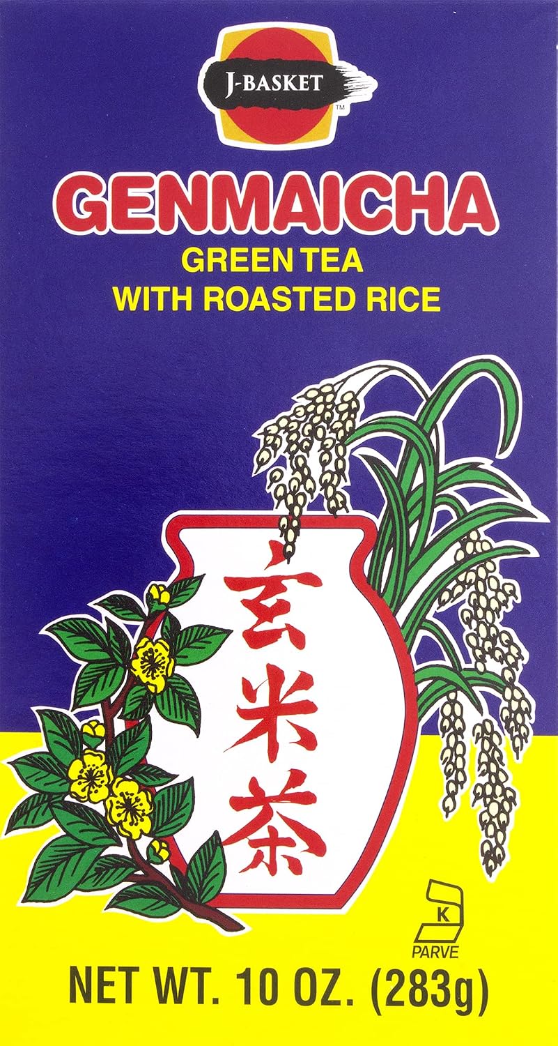 Hime Genmai Cha Green Tea and Roasted Brown Rice, 10-Ounce Boxes (Pack ...