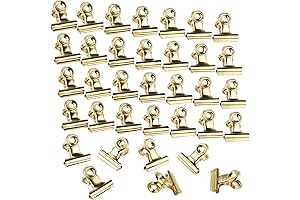 Boao Gold Clips for Pictures: 100-Pack Metal Hinge Clips for Art and Paperwork
