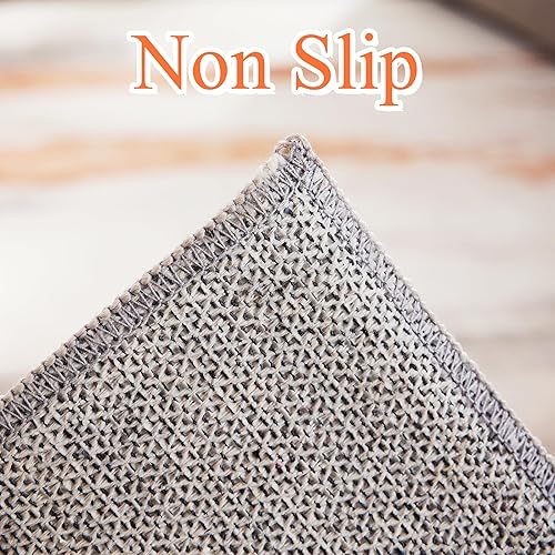 Miniatura 5 de Carvapet Alfombra de pasillo moderna de 2 x 6 con respaldo de goma, alfombra de pasillo moderna, ultra suave, lavable de pelo bajo, alfombra de