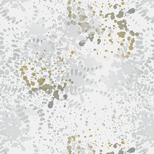 Papel tapiz bohemio para despegar y pegar, papel tapiz de puntos blancos y grises, 15.5 x 78.7 pulgadas, papel tapiz removible, autoadhesivo,