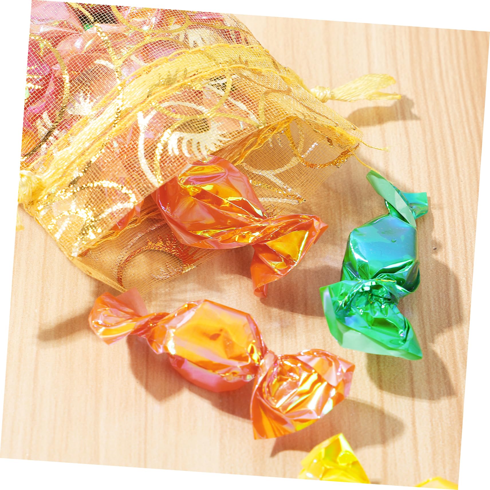 SEWOART 1000 Stk Geschenktüten kordelzug zuziehbeutel bonbontüte Golden bags Candy bags Schmuckbeutel Taschen goldene organzabeutel durchsichtige Schmuckbeutel Hochzeit Organza-Bonbons