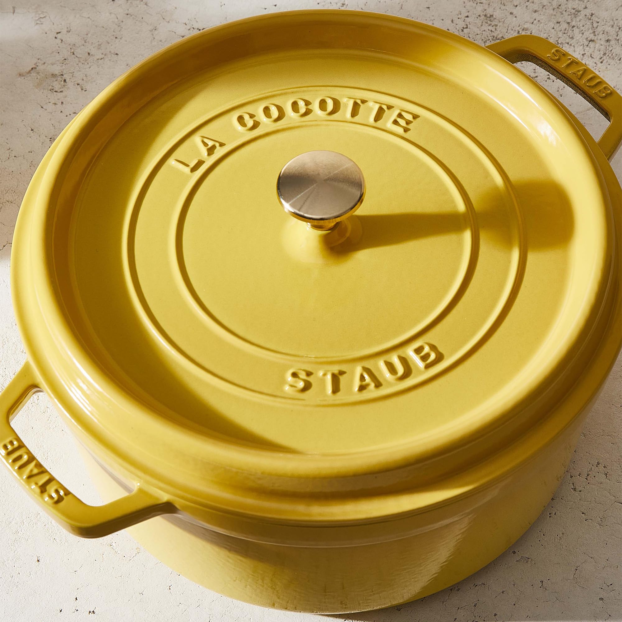 STAUB LA COCOTTE イエロー 22cm Staub cast iron cocotte round Lemon