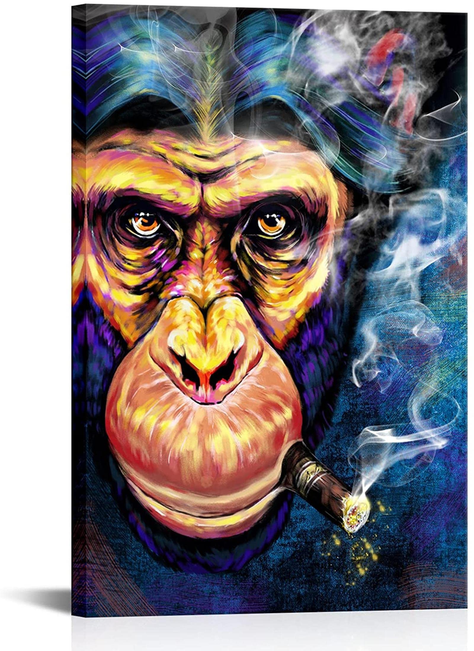 Amazon.co.jp: カラフルなゴリラ猿の動物の絵壁アートジークレー