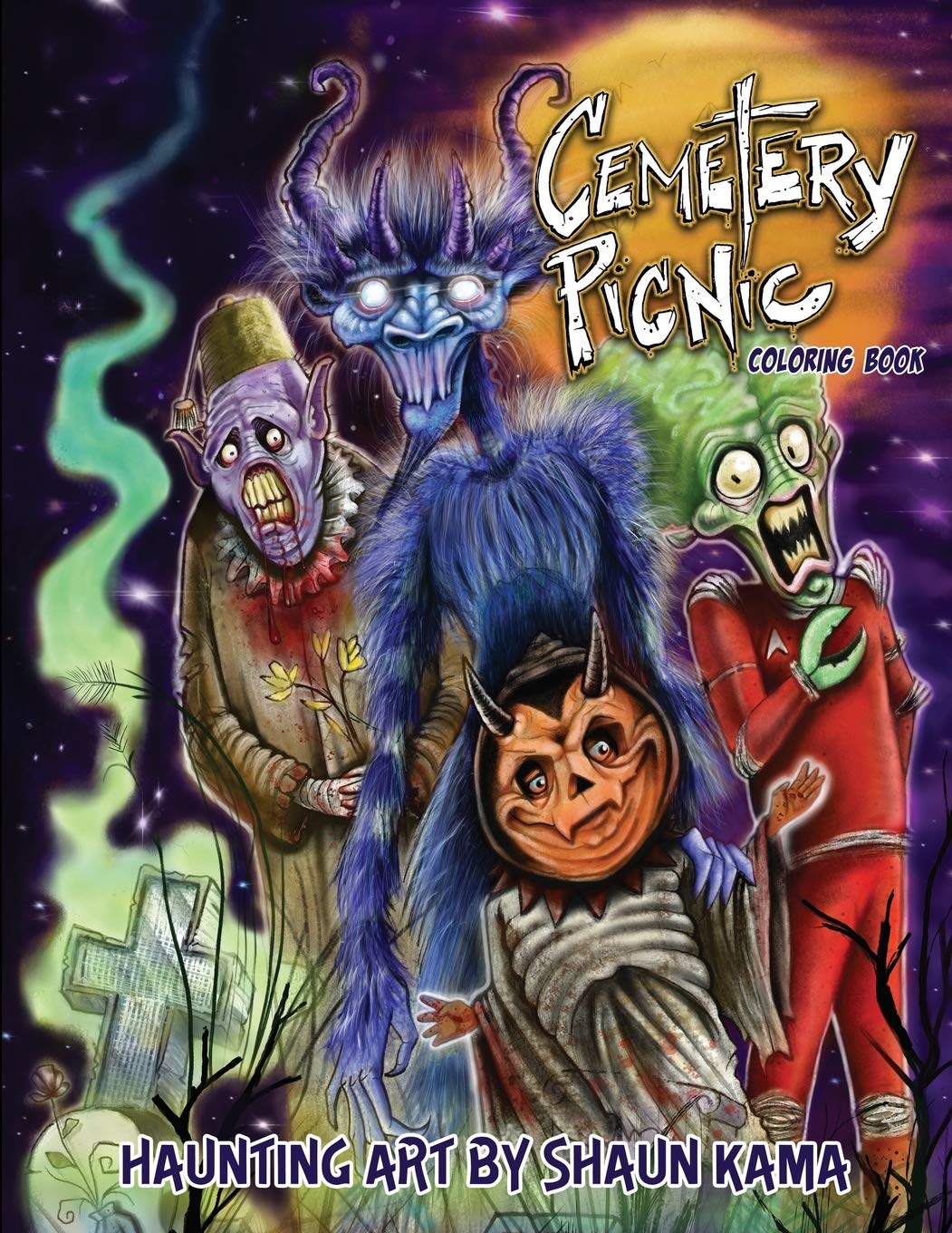 Download Book Cemetery Picnic: A Coloring Book of Haunting Art No Survey