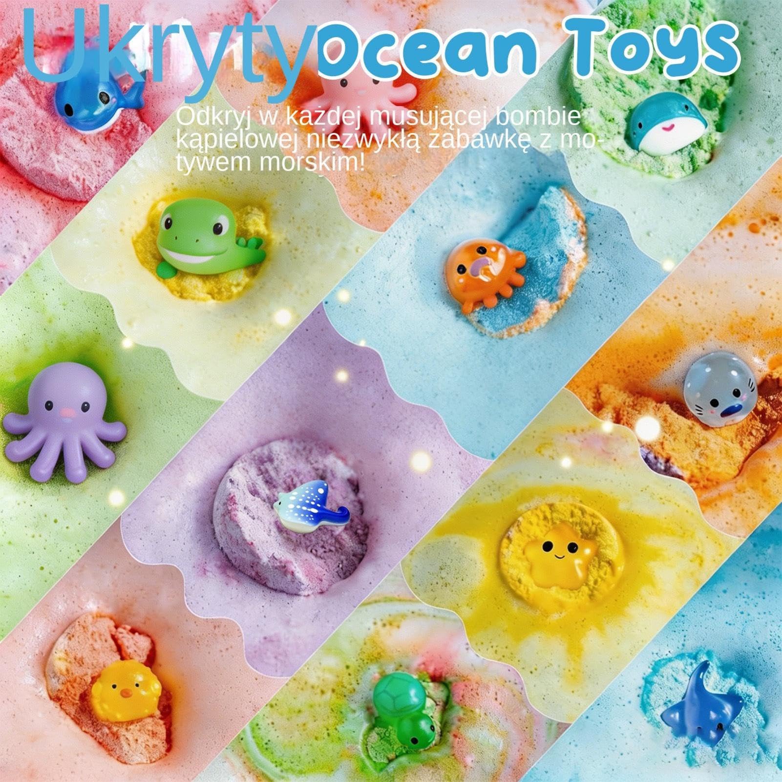 Bubble Bath - Scented Bath Salt Foam Balls with Toys | 12 Piece Set Relaxing Fizzy Bombs for Kids, Women Men, Family, Spa Soak, Home, Travel or Self Care Set, 5cm/1.97