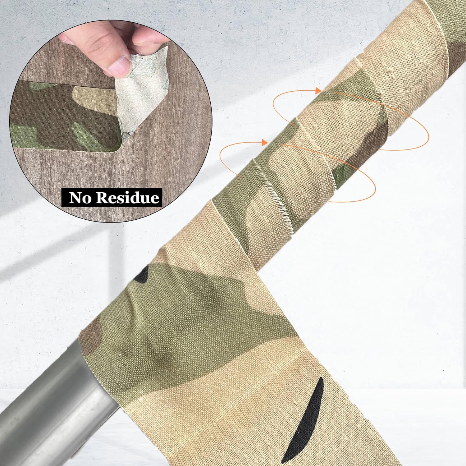 Camouflage Stealth Camo Duct Tape, 2 Rolls 5cm*5m Camo Strips Tape, Non-Reflective and Water Resistant,Used for Outdoor Activities Camouflage Tape. (CP Camo)