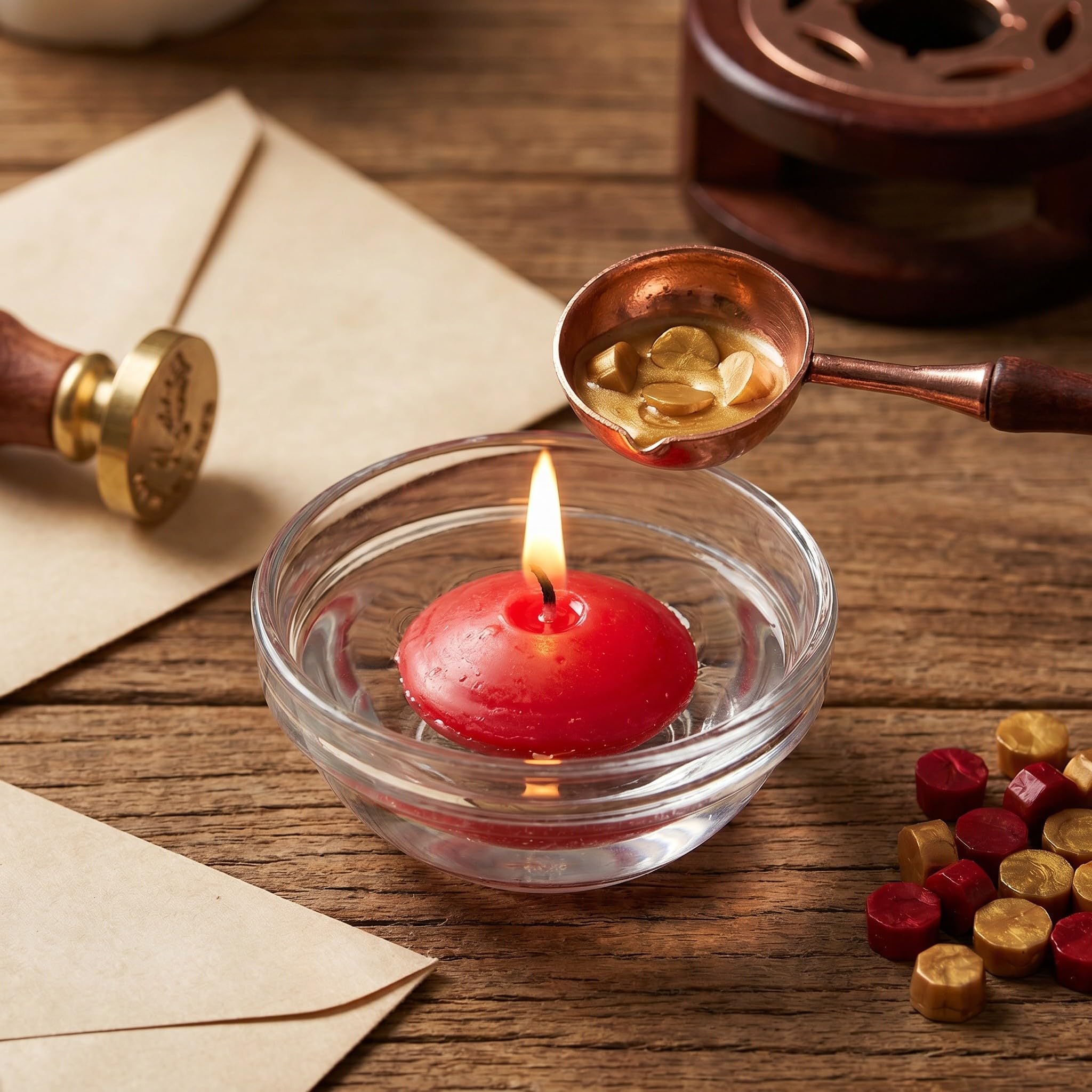 Toddmomy 50 velas flotantes para centros de mesa, 3,7 cm, rojas, sin goteo ni humo | Vela de cera para bodas, pedidas de mano, fiestas en la piscina, bañeras y decoración del hogar.