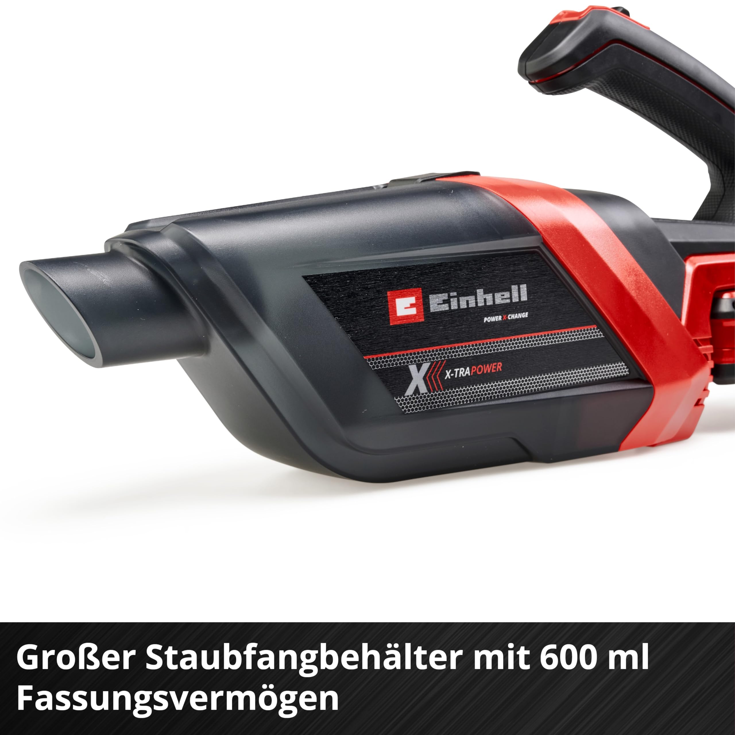 Einhell Akku-Handstaubsauger TE-HV 18/06 Li-Solo Power X-Change (18 V, 72 mbar Saugleistung, inkl. Fugendüse, Polsterdüse, Bodendüse, 0,6 L Staubbehälter, ohne Akku)