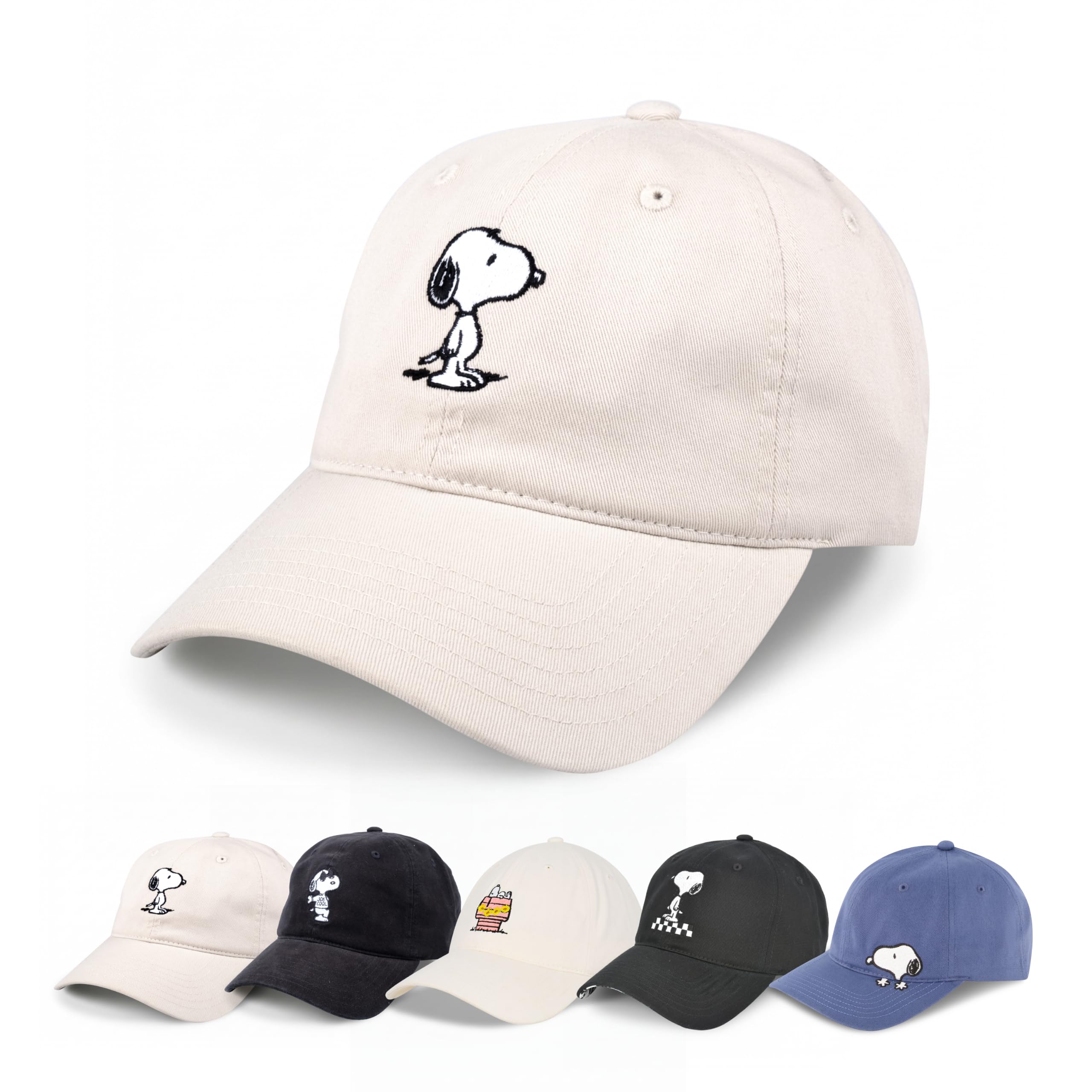 Concept One Unisex Baseballkappe Peanuts Snoopy Dad Hat, Adult Baseball Cap with Curved Brim