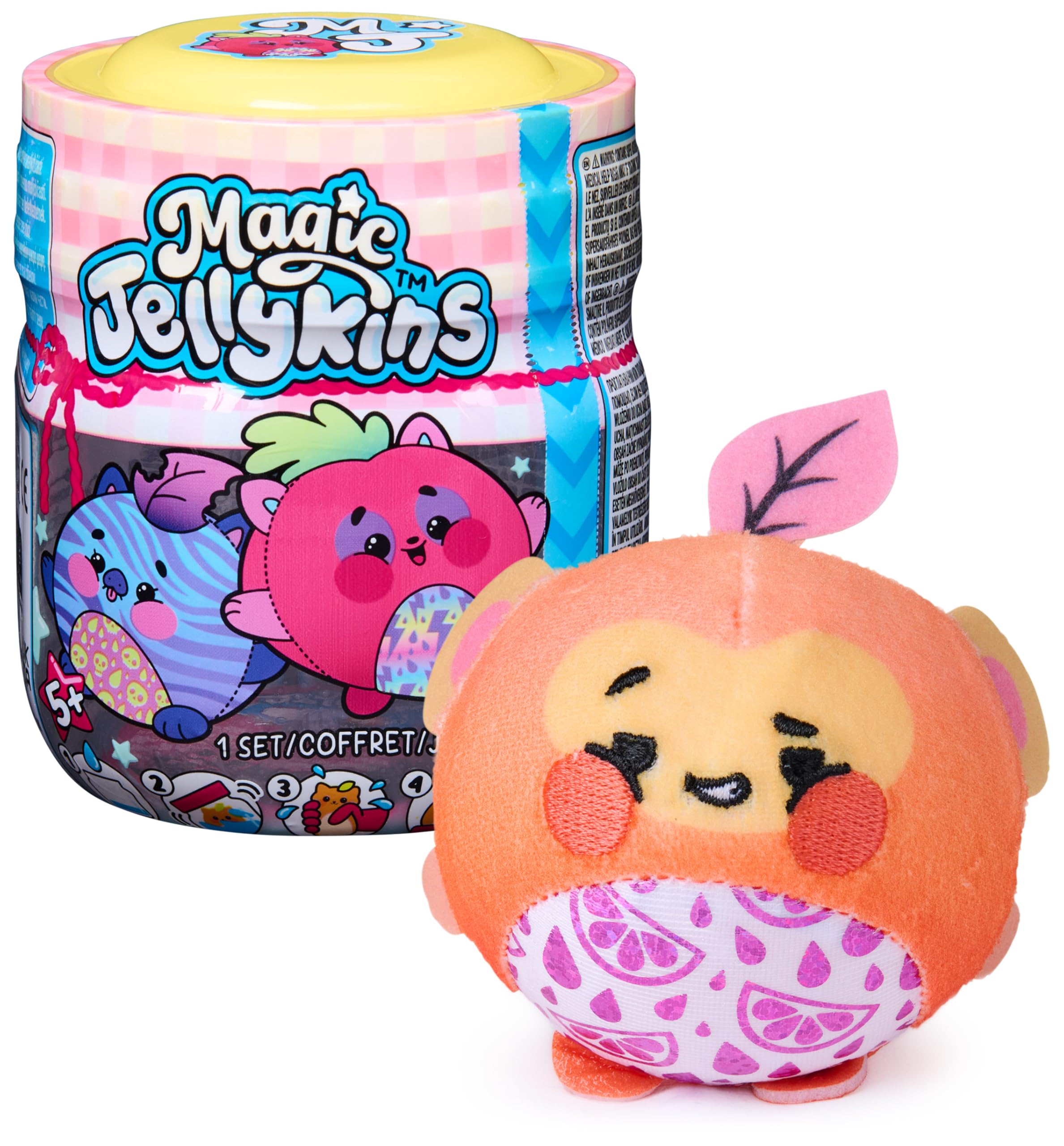 Magic Jellykins - Magische Sammelplüschfreunde, aus dem Glas, die im Wasser erscheinen, Überraschungsspielzeug für Kinder ab 4 Jahren (1 von 20 zufälligen Charakteren zum Sammeln)