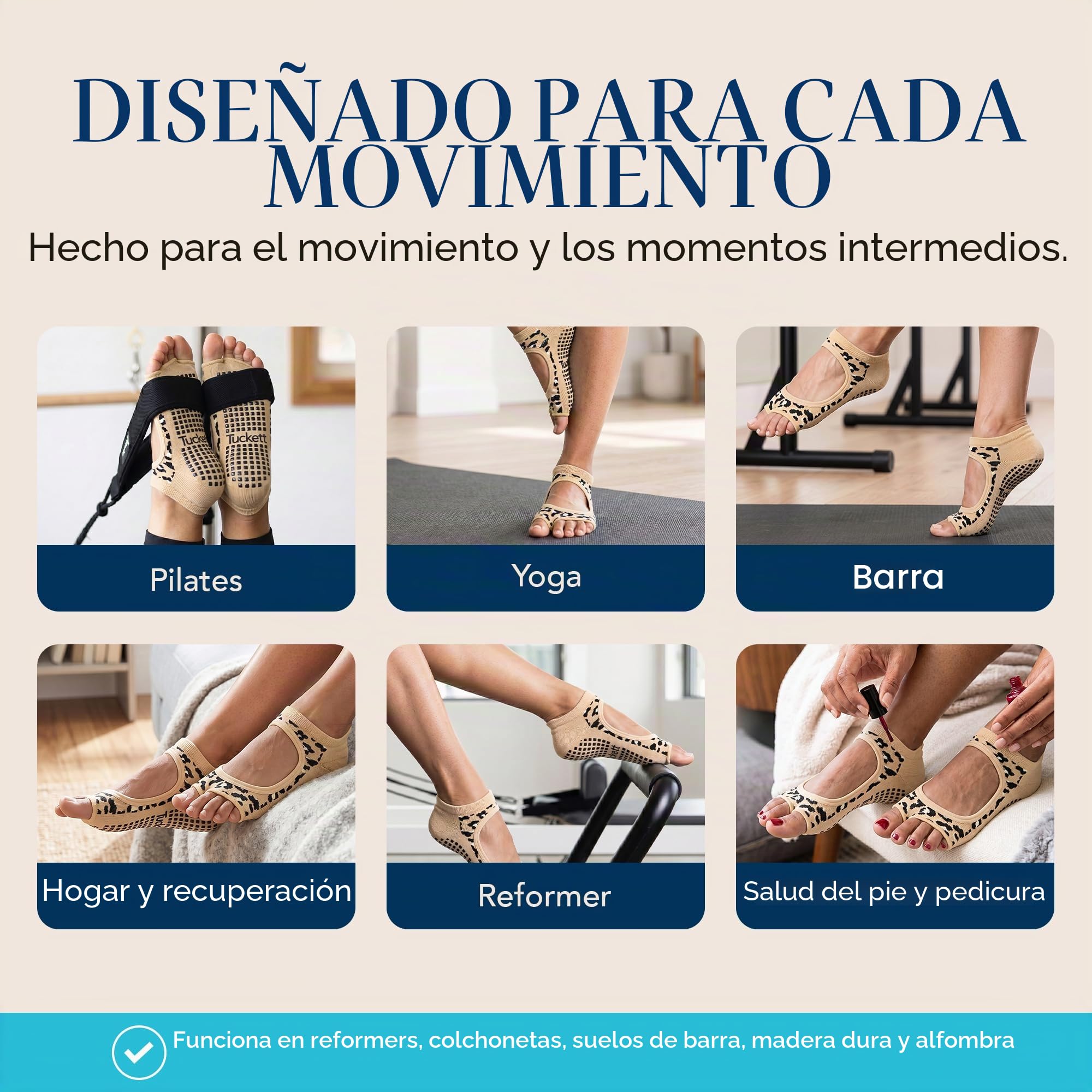 Tucketts Allegro Calcetines de yoga Mujer (Pack de 1)