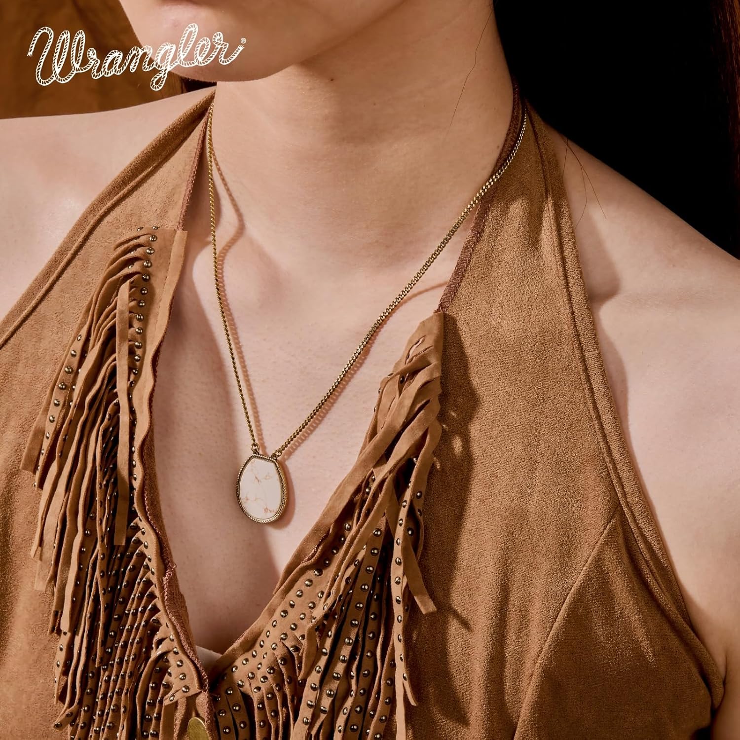 Montana West x Wrangler Western Pendant Necklace for Women 14k Gold Silver Statement Turquoise Cowgirl Vintage Trendy Fashion Jewelry - Image 6