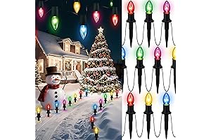 24.2ft Multicolor Christmas Lights Outdoor Grass Lights