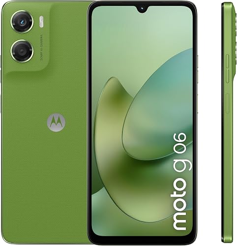 moto g06 12GB (4GB+8GB RAM Boost)/64GB color PANTONE TENDRIL, Gran pantalla 6.88" con sonido Dolby Atmos, Sistema de cámara con IA de 50 MP, Protección contra el agua IP64, Batería de 5100 mAh